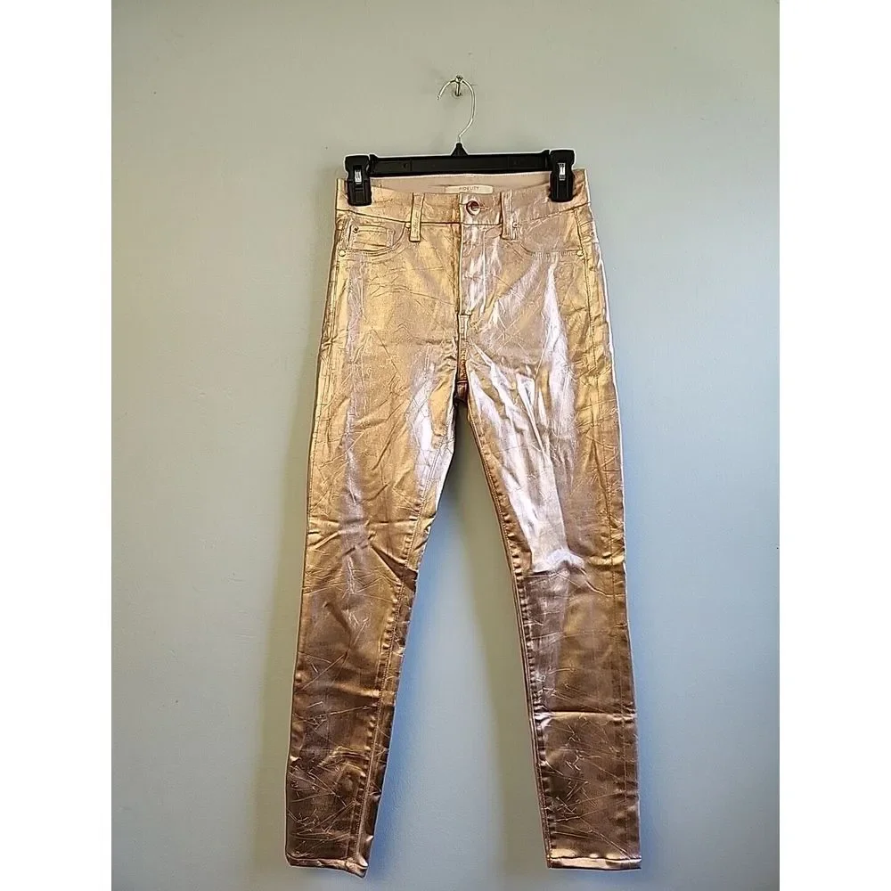 Unique Fidelity Denim Women's‎ 25 Gwen Skinny Jeans Size Rose Gold Foil